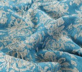 Jacquard floral lamÉ azul